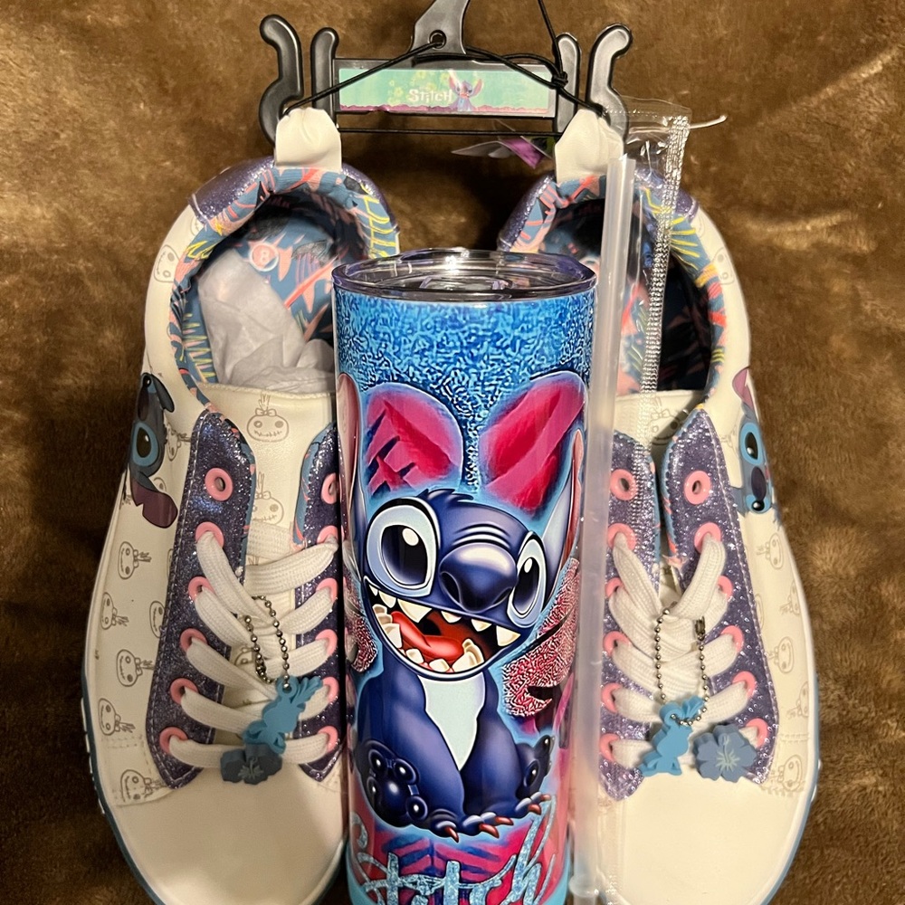 Disney Stitch Blue and White Sneakers